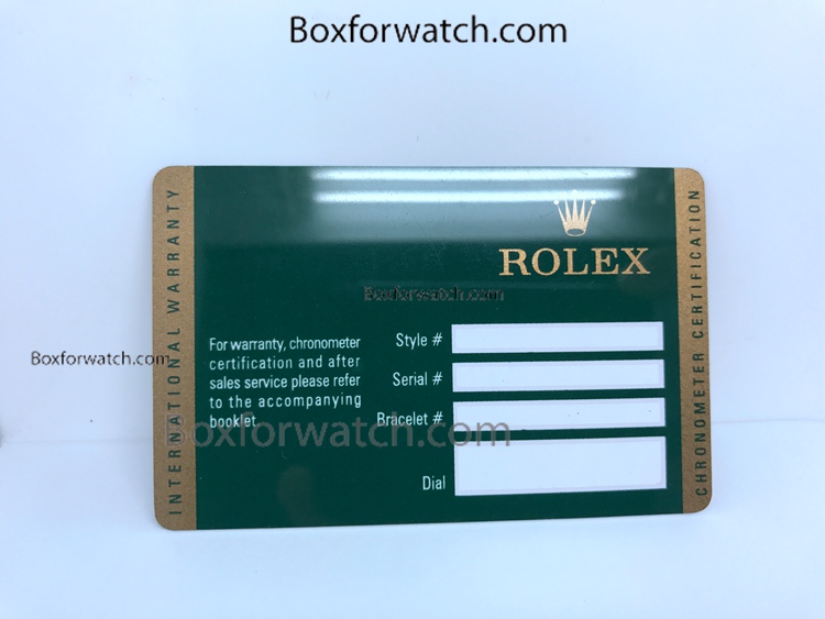 Rolex Watch Warranty card 2018 Sale - Buy Wholesale